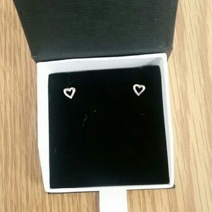 Sterling silver heart earring